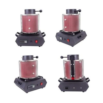 Laboratory Red 3kg 1500W Mini Gold Melting Furnace For Jewelry