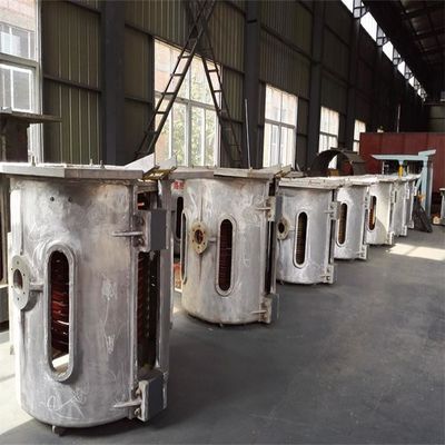 1800 Degree 0.75T Copper Metal Smelting Furnace Intermediate Frequency