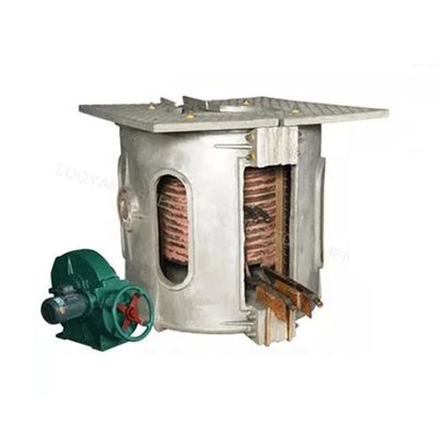 1Ton Cast Iron Industrial Melting Furnace Medium Frequency Induction Melting Furnace