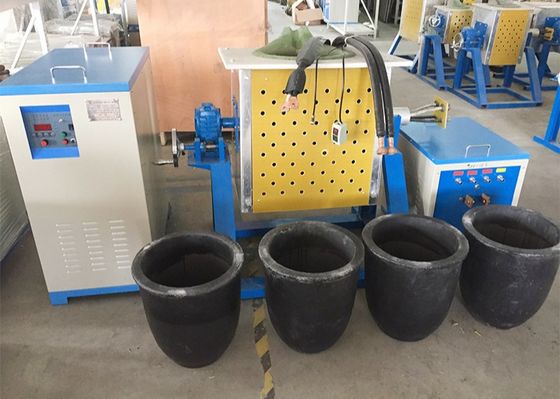 1600C Medium Frequency Induction Smelting Furnace 45KW Small Metal Smelter