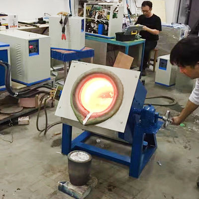 Durable Stainless Steel Metal Smelting Furnace Medium Frequency Silver Melting Furnace