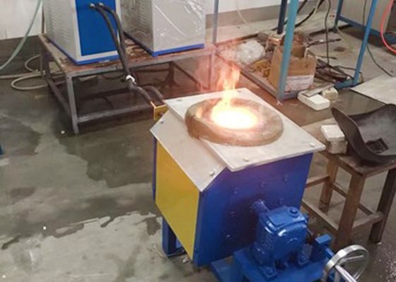 110kw Medium Frequency Induction Melting Furnace with Motor Tilting and Automatic Frequency Conversion for Steel Melting and Operation