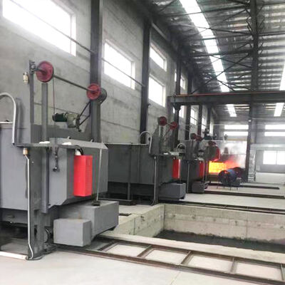 Electric Heat Treatment Furnace with Trolley Rails Two Thermocouples and Temperature Compensation Wire for Precise Heating
