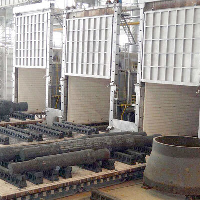 Electric Heat Treatment Furnace with Trolley Rails Two Thermocouples and Temperature Compensation Wire for Precise Heating