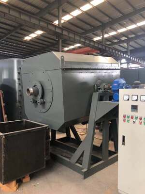 Heat Treatment Furnace with Tiltable Rotary Drum and Resistance Heating for Uniform Steel Surface Hardening and Tempering