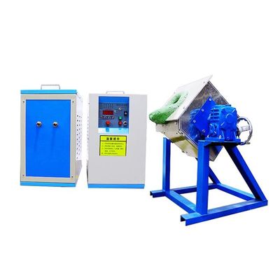 Manual Dumping Gold And Silver Smelter Medium Frequency Induction Melting Furnace