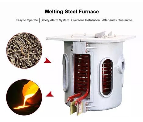 250KW 250KG Copper Coils Induction Melting Furnace