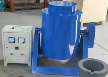 8000W 20-29kg Aluminum Melting Furnace With Graphite Crucible